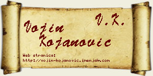 Vojin Kojanović vizit kartica